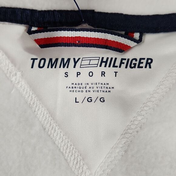 🔥NWT Tommy Hilfiger Sport Ivory Zippered Fleece Jacket Large - Picture 12 of 13
